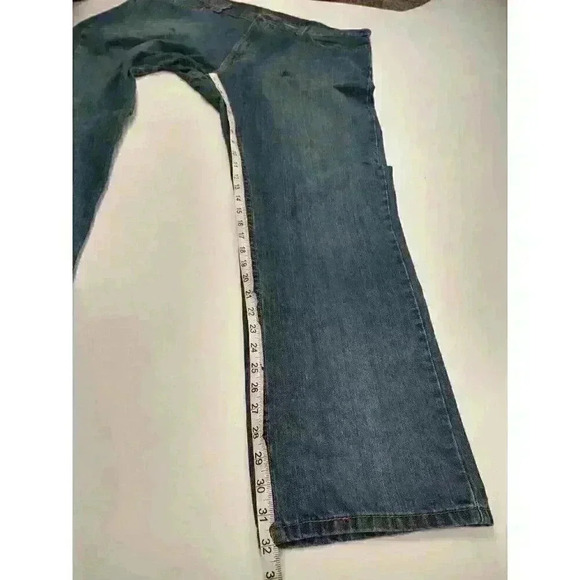Levi's 559 Jeans Mens 38x32 (42x32) Stretchy Flex Blue Straight Leg Waterless - Picture 4 of 10